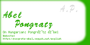 abel pongratz business card